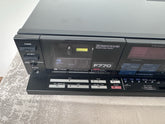 Aiwa AD-F770E Kassettendeck Tape Deck Schwarz Black Made In Japan Vintage Retro